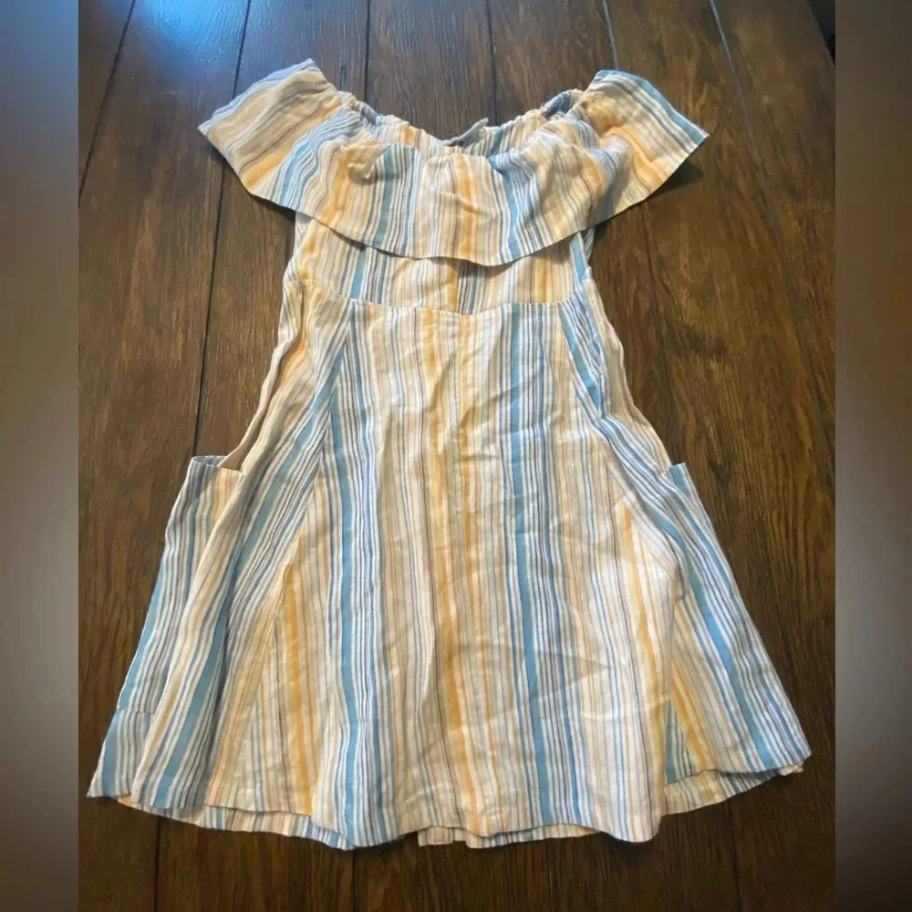 Reformation Off The Shoulder Striped Romper Size 2 B19